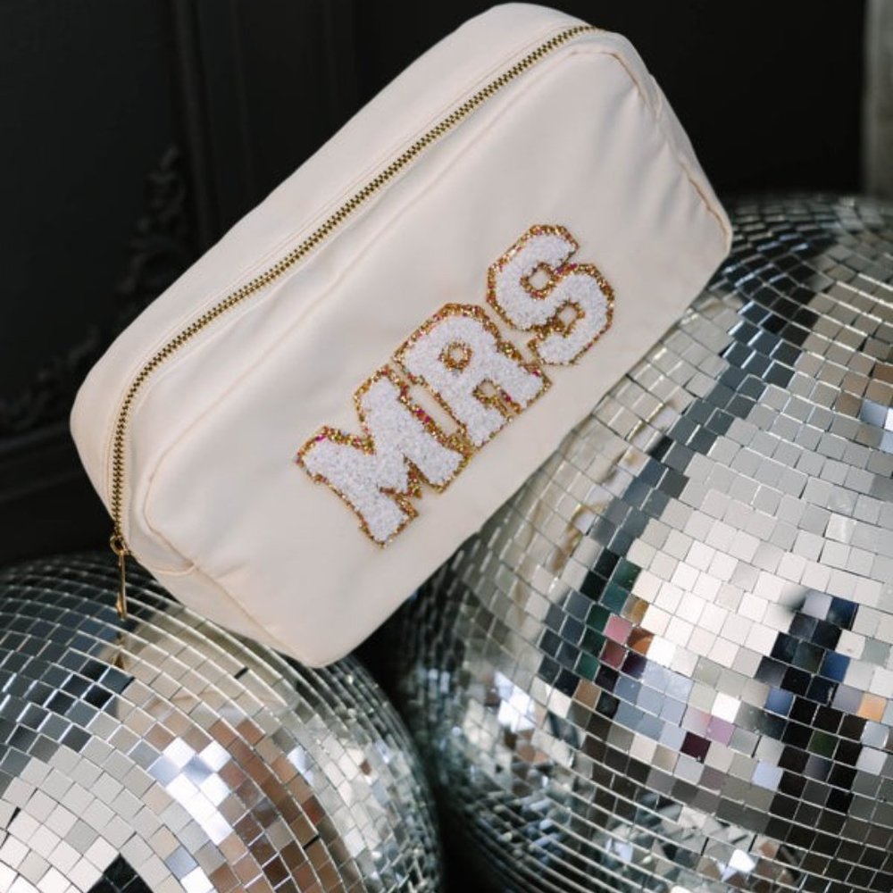 Varsity Letter MRS Cosmetic Bag